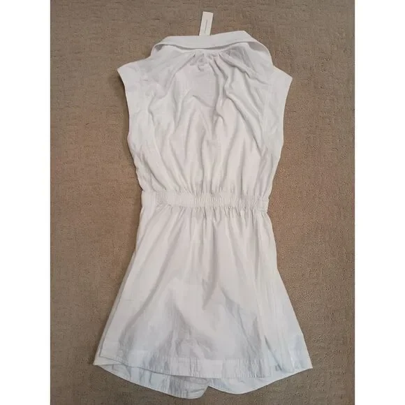NWT Anthropologie Dress Womens Size Medium White Mini Cut Out - Picture 5 of 10